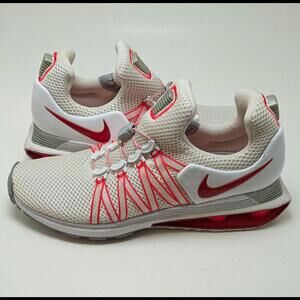 Womens Nike Shox Gravity‎ White Red Running Sneakers Shoes AQ8554-106 Size 7.5